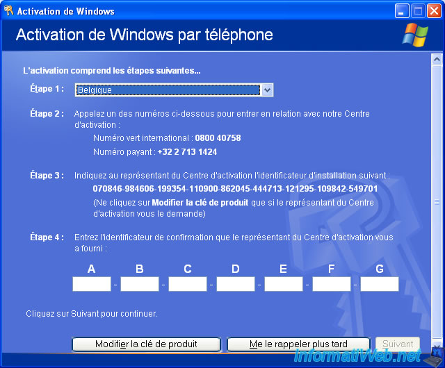 Activate Windows XP via or by phone Windows Tutorials
